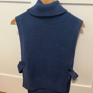 blue sweater vest